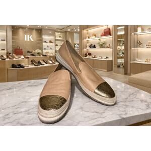 Vaneli Sport Oneida Slip-On Sneakers Womens 9M Beige Perforated Toe